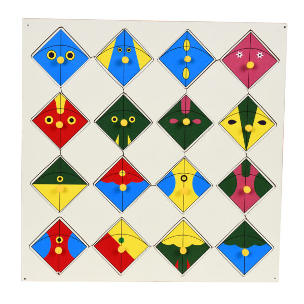 Wooden Kite Shadow Memory Matching Interlocking Puzzle Game