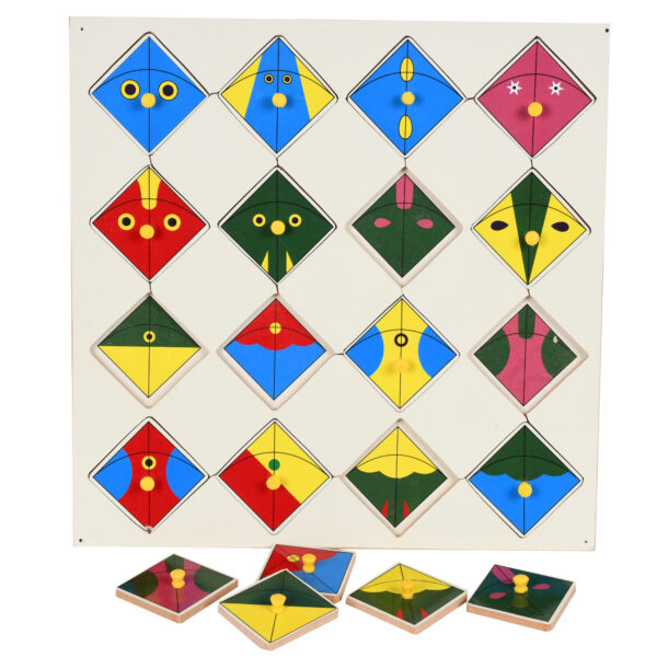 Wooden Kite Shadow Memory Matching Interlocking Puzzle Game - Image 4