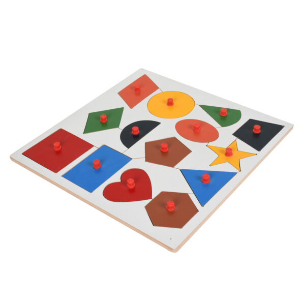 Wooden Multi-Color 14 Pics Geometric Shapes for Kids Age 2+ - Image 5