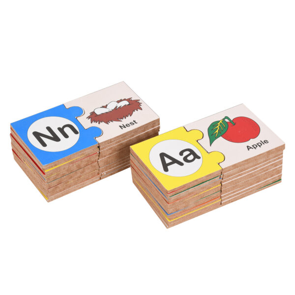 Wooden Colorful 2 Pic Alphabets Puzzle Floor Puzzle Early Education for Kids and Toddler Baby Age 2+ - Image 2