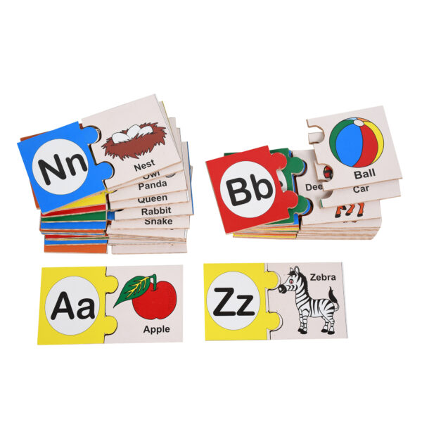 Wooden Colorful 2 Pic Alphabets Puzzle Floor Puzzle Early Education for Kids and Toddler Baby Age 2+ - Image 4