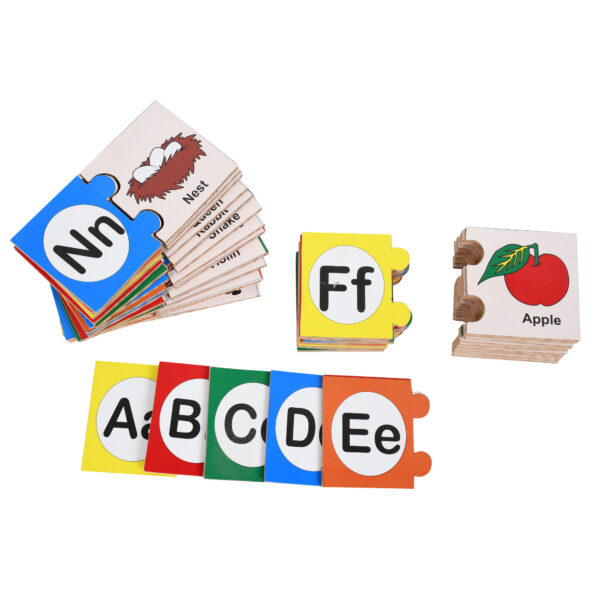 Wooden Colorful 2 Pic Alphabets Puzzle Floor Puzzle Early Education for Kids and Toddler Baby Age 2+ - Image 5