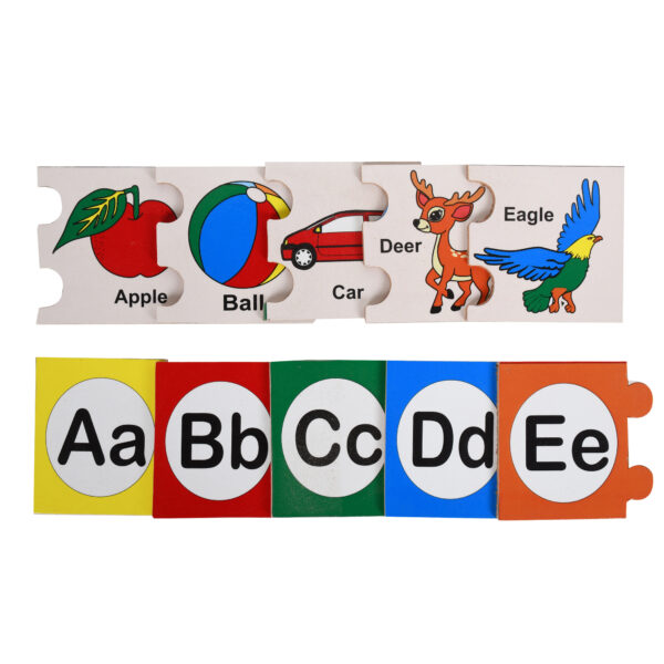 Wooden Colorful 2 Pic Alphabets Puzzle Floor Puzzle Early Education for Kids and Toddler Baby Age 2+