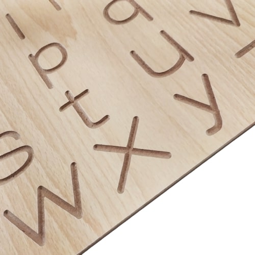 Wooden Reversible Capital Alphabet Upper & Lower Case tracing board with dummy pencil for kids - Image 5