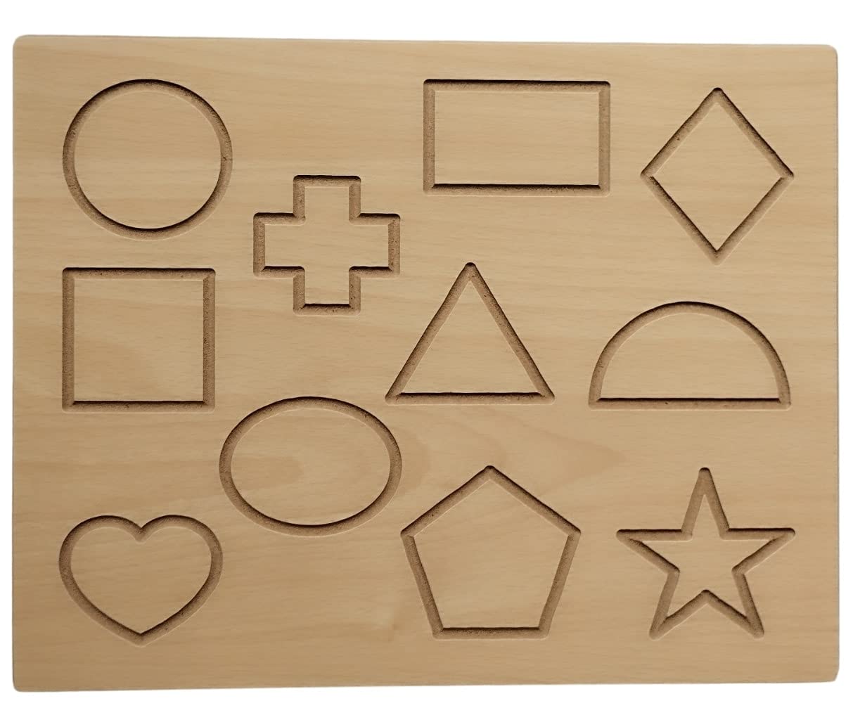 Wooden Reversible Shapes and Zig zag tracing board with dummy pencil for kids - Image 4