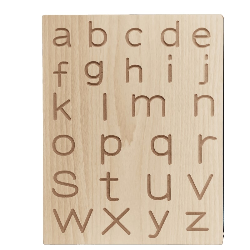 Wooden Reversible Capital Alphabet Upper & Lower Case tracing board with dummy pencil for kids - Image 3